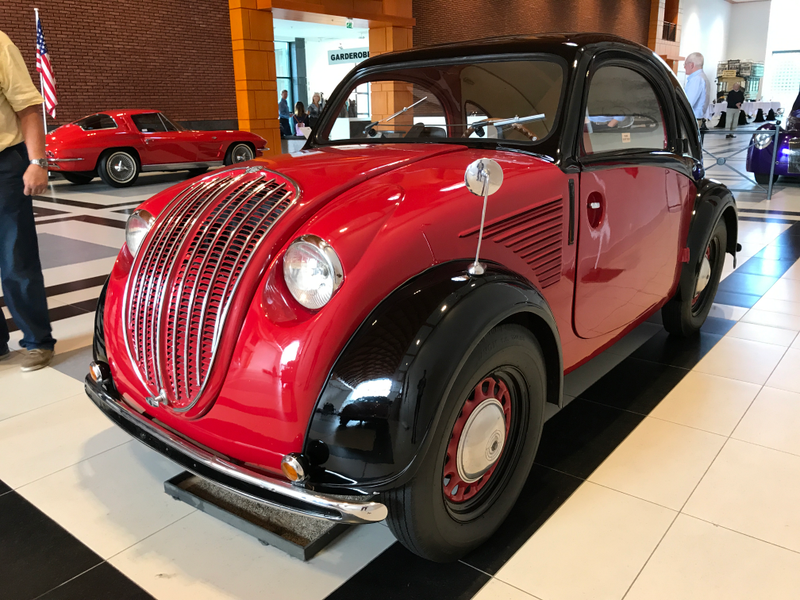 1935 Steyr Type 55 “Baby.” A Beetle-esque shape and note the swing axels. Not the only VW ancestor there.
